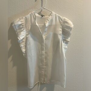 Express | Satin Ruffle Sleeve Blouse | Medium